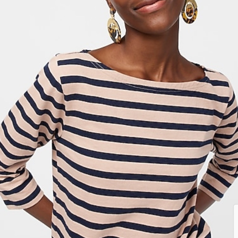 NWT J. Crew Boatneck Stripe Top